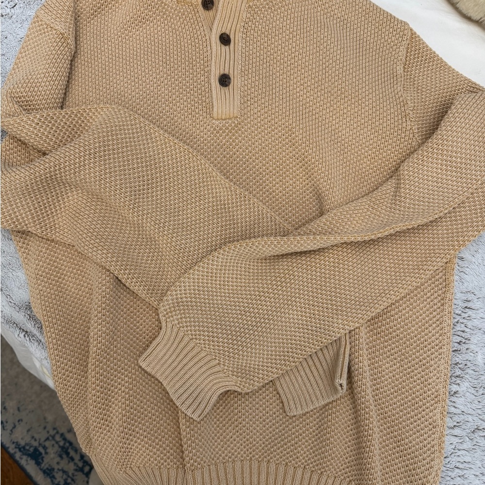 Brooks Brothers Men's Beige Crewneck Sweater